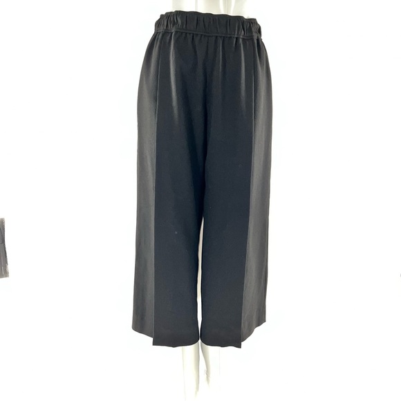 Club Monaco Black Wide Leg Capris Pants w/Front pleats with Slits at Lower Leg-0 - Picture 1 of 11